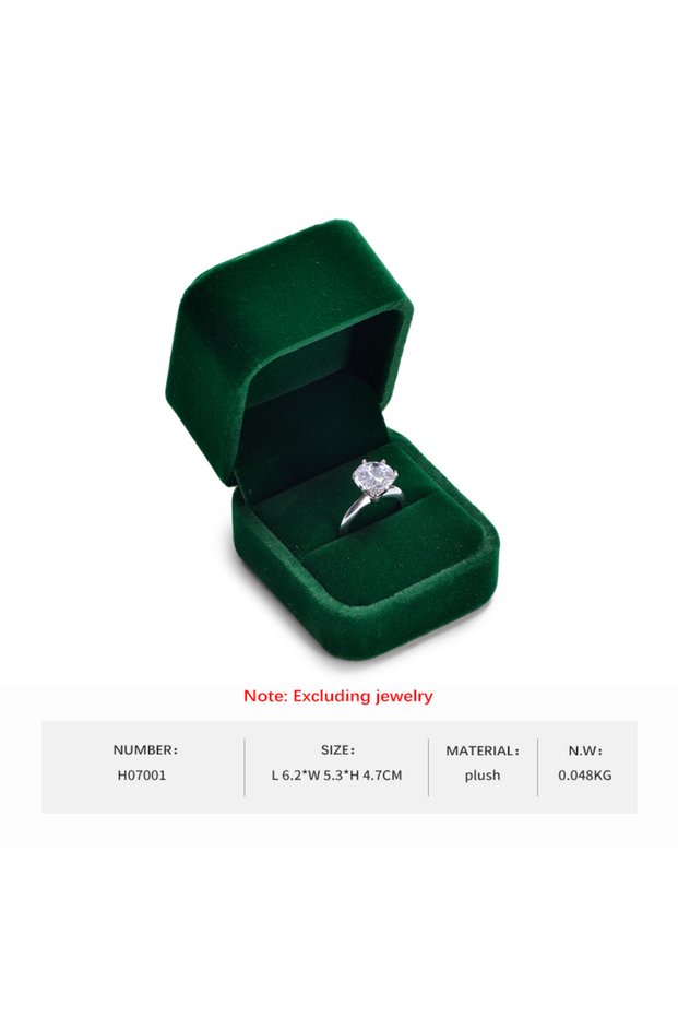 Ring box Oirlv Velvet Ring Box Gemstone Green Jewelry Box High-quality Earring Bracelet Necklace Box
