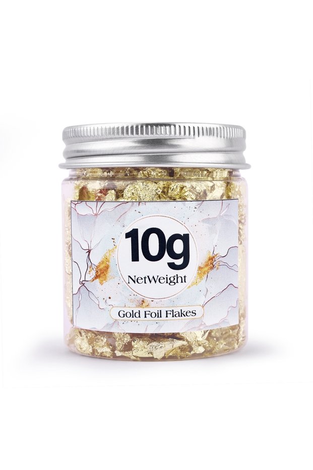 1453985-10g-Gold 2/3/5/10g/Box Gold Leaf Flakes Sequins Glitters Epoxy Resin Filling Gold Foil Paper