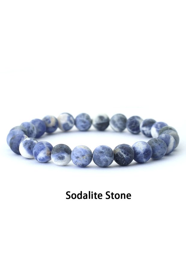 sodalite stone New Simple Style Bracelet For Men Grade A Frosted Natural Stone Braslet Accessories H