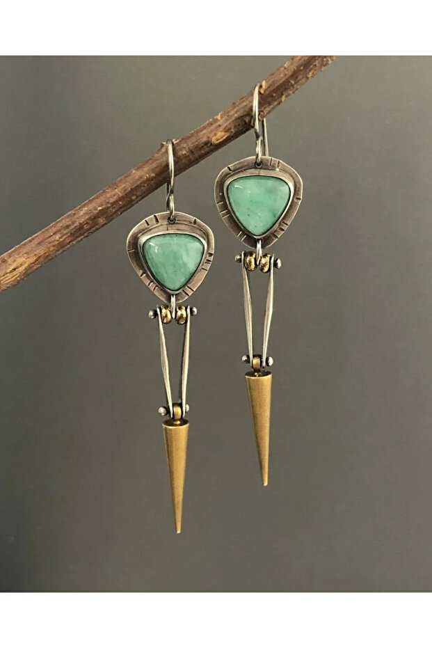 E157-YIDUI Boho Unique Earrings For Women Handmade Ancient Design Natural Drop Hook Earrings Mother