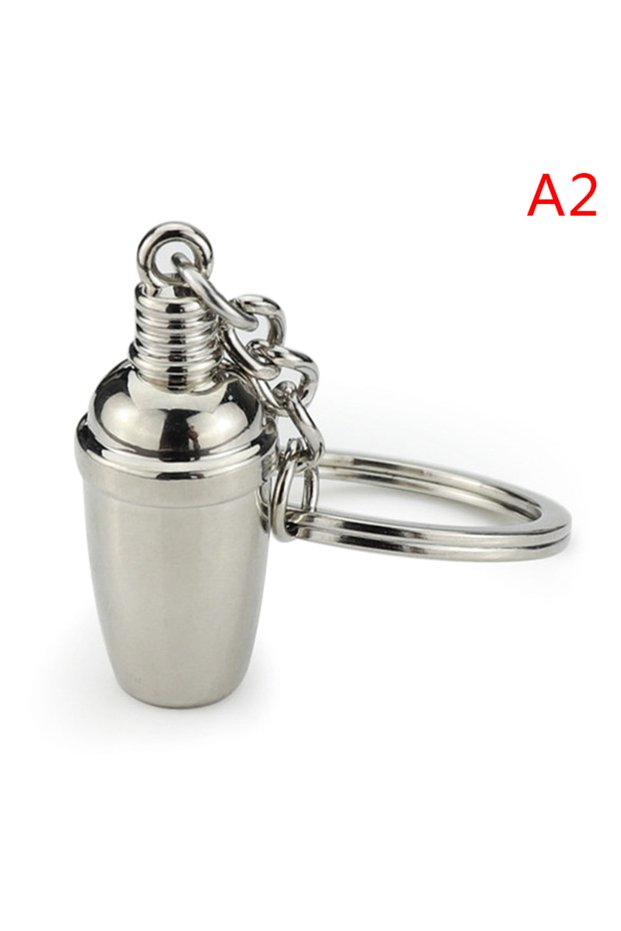 A2 1PCS New Shaker Key Chain Personality Bar Wineware Bartender Keychain Party Gift Car Key Ring New