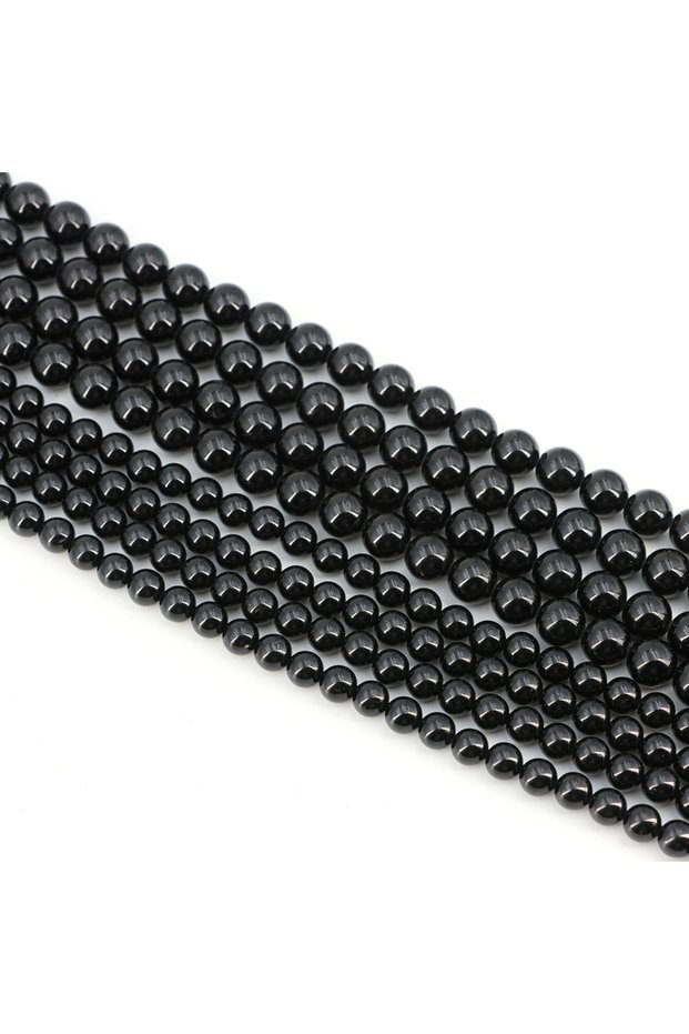 4mm (90pcs beads) Black Tourmaline 4 6 8 10 12mm Natural Black Tourmaline Beads Round Smooth Loose B