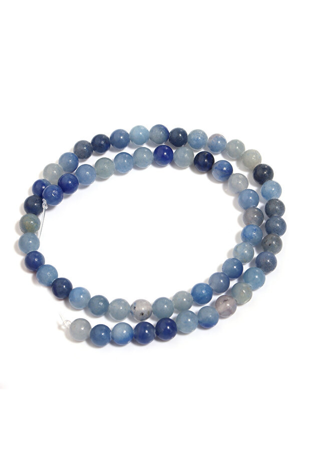 6mm 1 Strand Natural Blue Aventurine Stone Beads Round Smooth Stone Bead for Jewelry Making DIY Bra