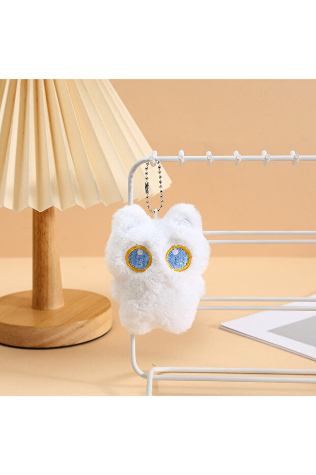 Style D 1Pcs Cute Plush Black Cat Doll Toy Keychain Bag Pendant Charms Car Keyring Accessories For W