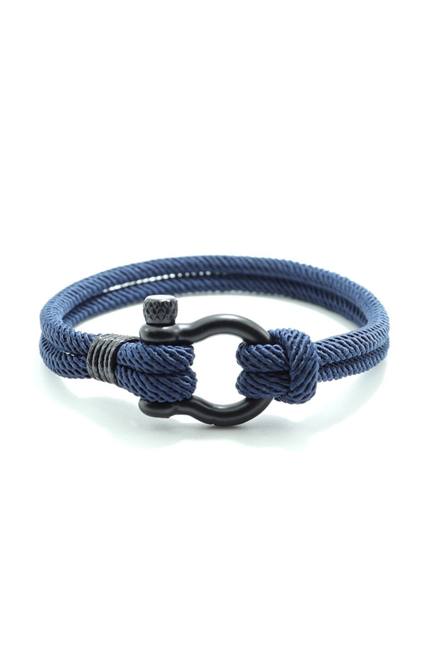 Navy Black Noter Unique Outdoor Mountaineering String Bracelet For Men High Quality 4mm Cord Chain W