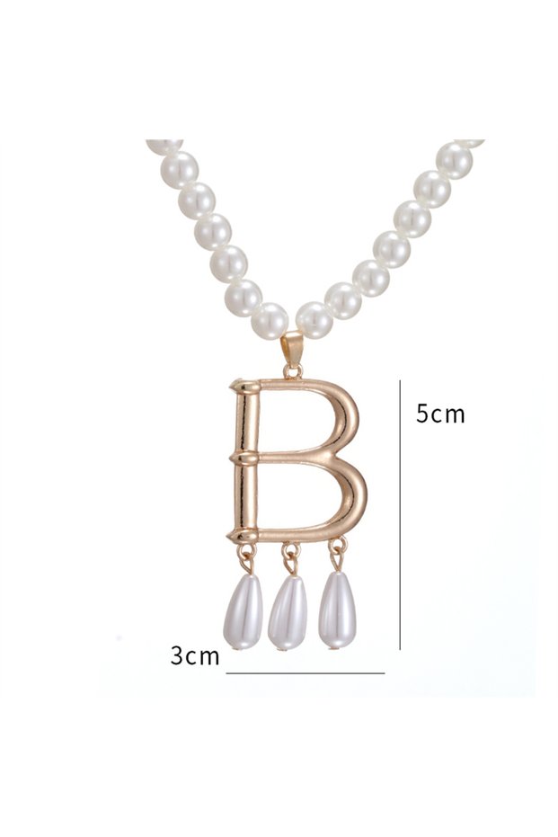 50cm Gold Fashion Queen Anne Boleyn Cosplay Women's Faux Pearl Necklace Halloween Noble Renaissance
