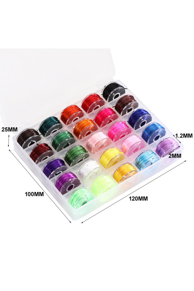 25rolls Multicolors 25rolls/Box 0.8mm Flat Elastic Bracelet String Cord Jewelry Bracelet Necklace Cr