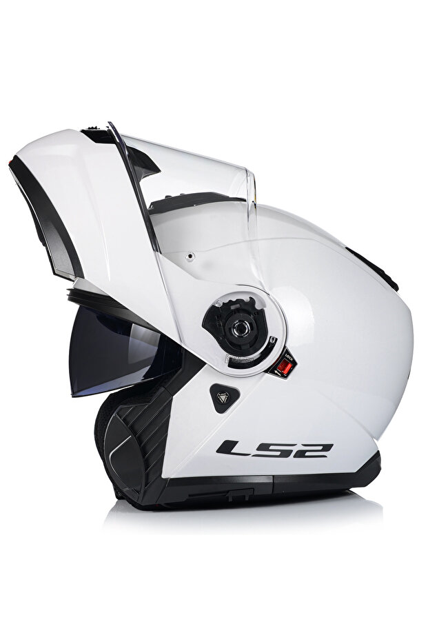 Strobe 2 Beyaz Çene Açılır Kask - 5