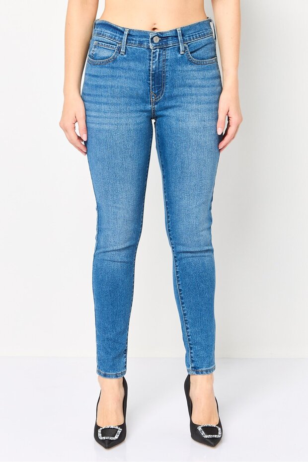 Women Skinny Fit Washed Stretchable Denim, Blue