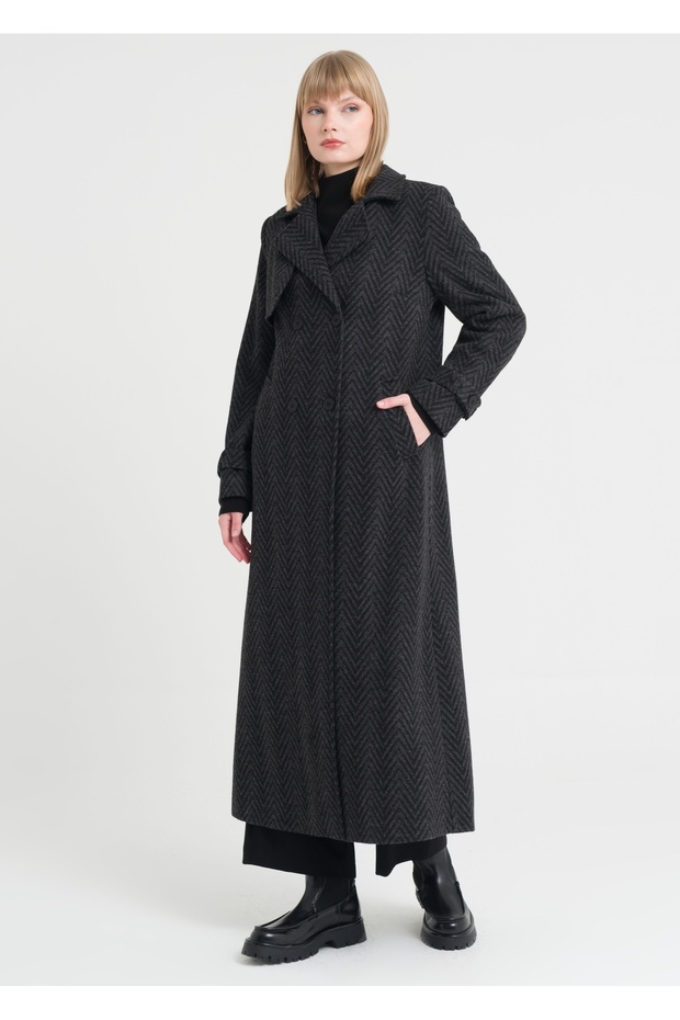 Kırçıllı Kruvaze Manto - 2