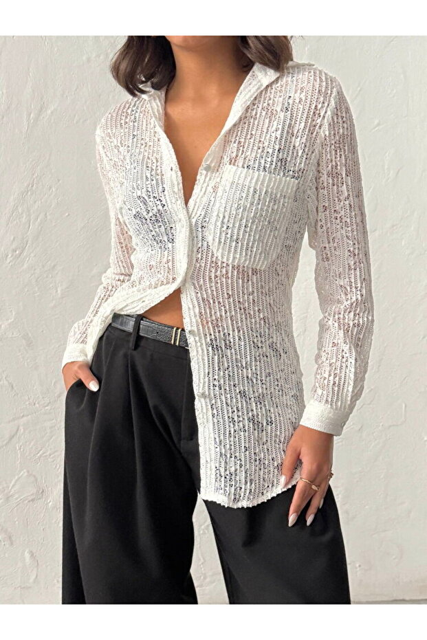 Pilise Dantel Gömlek - 3