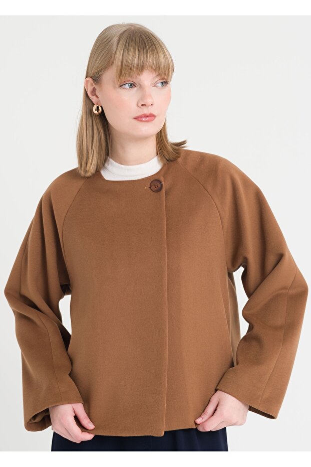Tek Düğmeli Kısa Kaban - 7