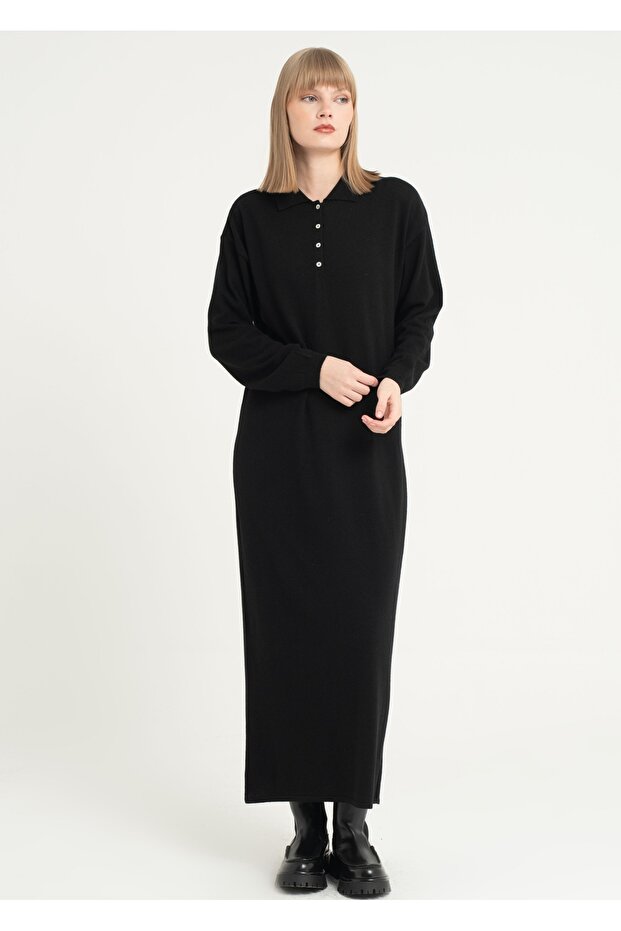 Pola Yaka Elbise - 1