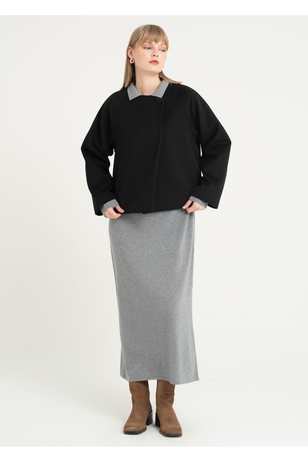 Tek Düğmeli Kısa Kaban - 3