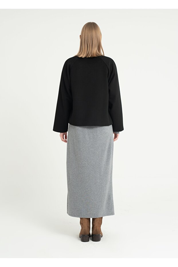 Tek Düğmeli Kısa Kaban - 4