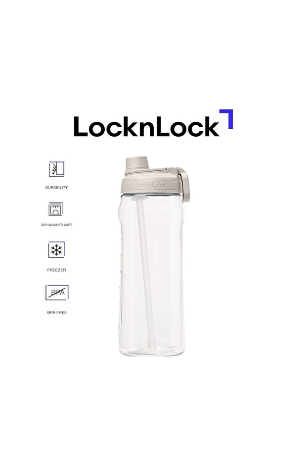 Active 2L White Water Bottle – Durable, Easy Grip, Leak-Proof with Hidden Finger Loop