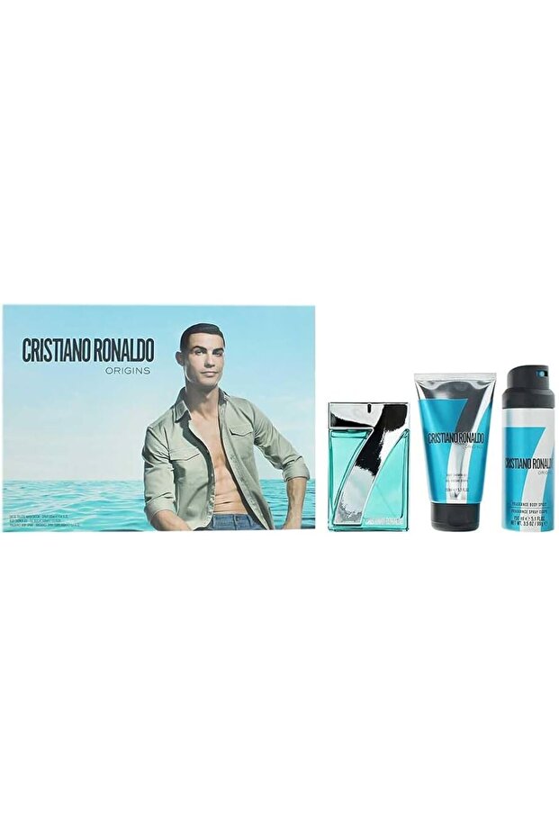 Cr7 Origins For Men Set Eau De Toilette 100ml + Sg 150ml + Body Spray 150ml