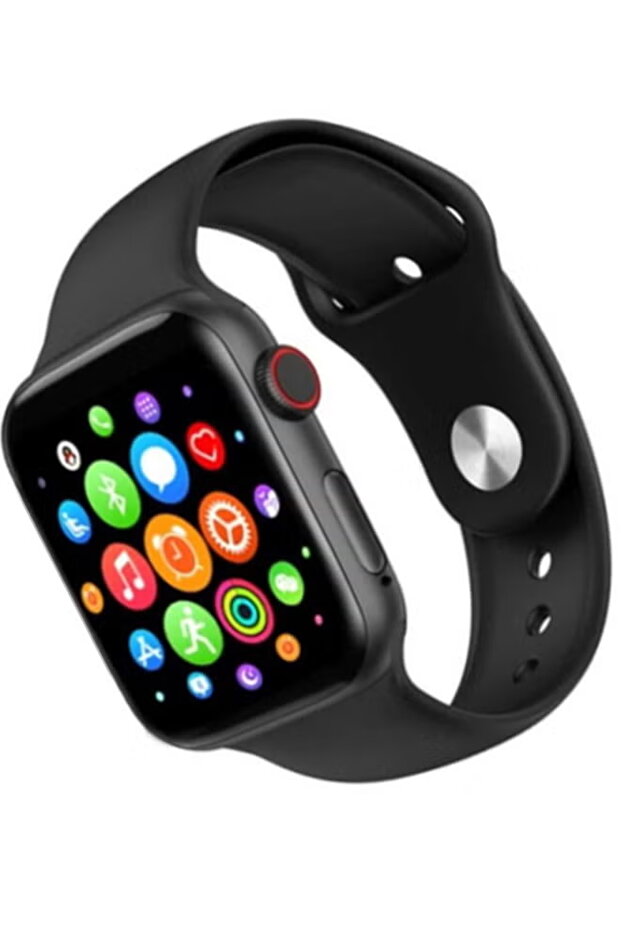 ساعة ذكية تعمل بتقنية بلوتوث، تدعم المكالمات باللمس الكامل، مزودة بحزام قابل للاستبدال، لون أسود، متوافقة مع نظامي أندرويد وiOS - 6