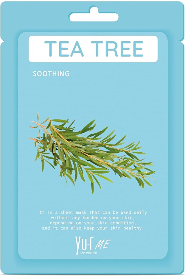 Yu.R Me Tea Tree Face Mask - Nourishing, Antibacterial, Calming, 1 Count