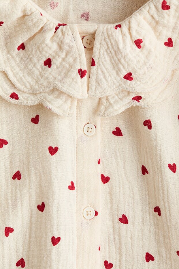 Baskılı ve Pamuklu Bluz - 5