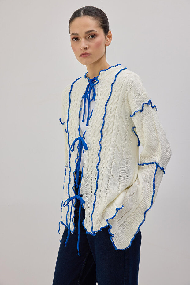 KONTRAST BİYELİ TRİKO HIRKA - 2