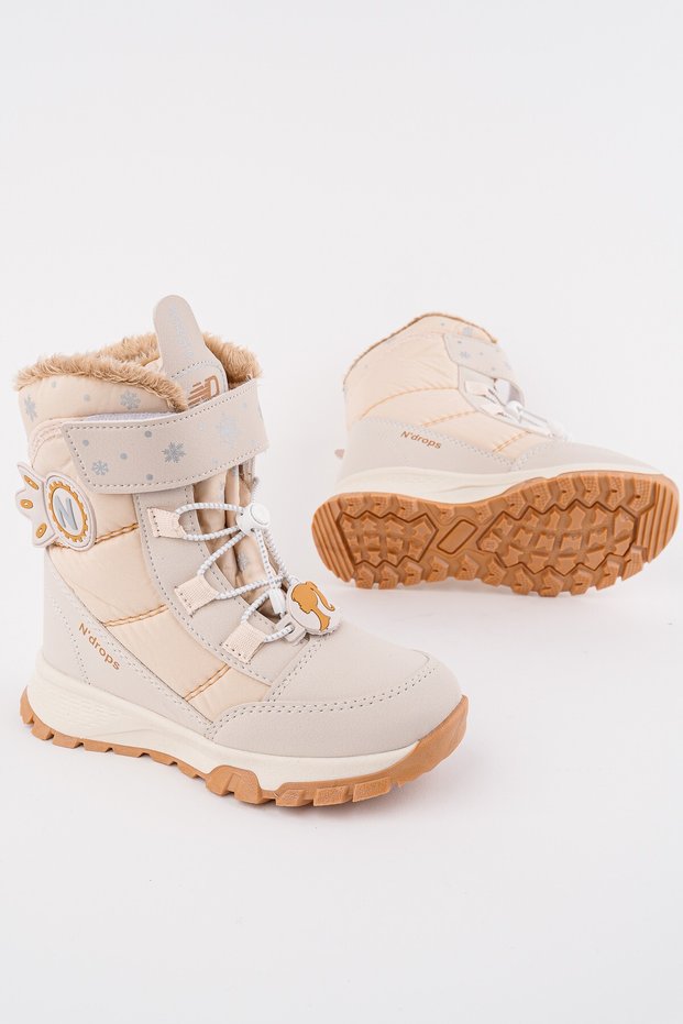 Twi̇nkle Girls' Boots with Fur Inside, Laces and Velcro Fasteners