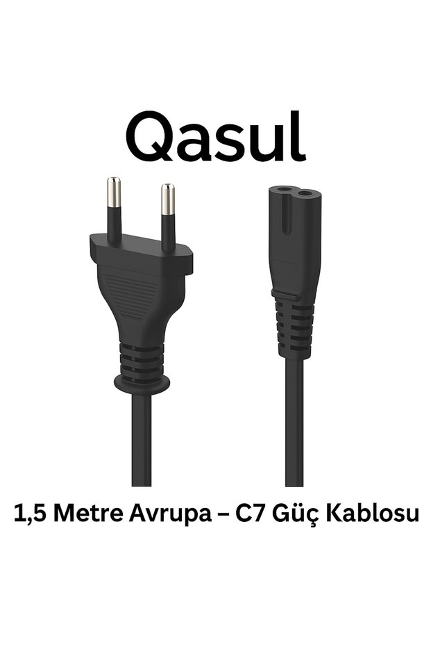 Power Cable Compatible for Ps2-Ps3-Ps4-Ps5-Xbox-Tv-Tape-Recorder-Printer-Machines (1.5m) 2-Pin