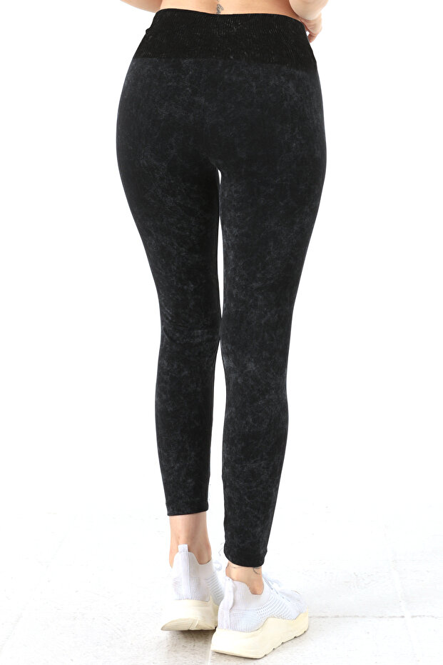 Asit Yıkamalı Tayt - 3