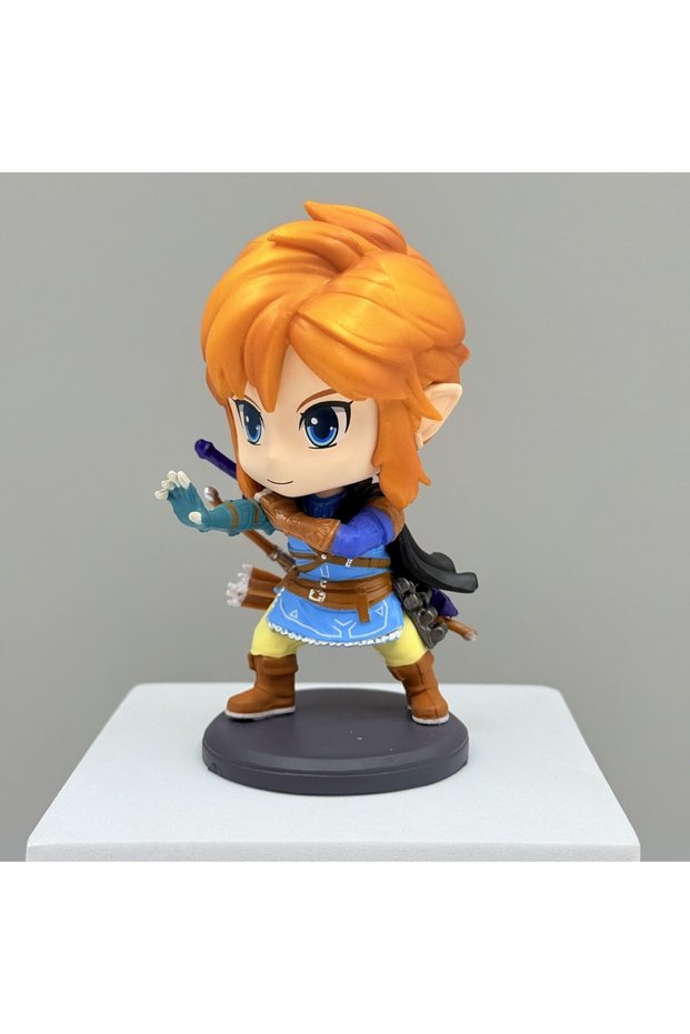 Link Hot Q Version The Legend of Zelda Anime Figure Link Zelda Mipha Mini Kawaii Sitting Toy