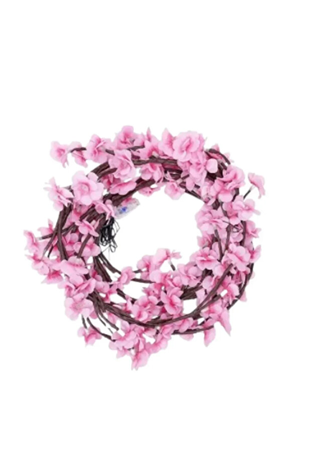 1.6m-72 LED Cherry Blossom Willow Vine Twig Decor Garland Christmas Indoor Home Wall Door Cherry LED
