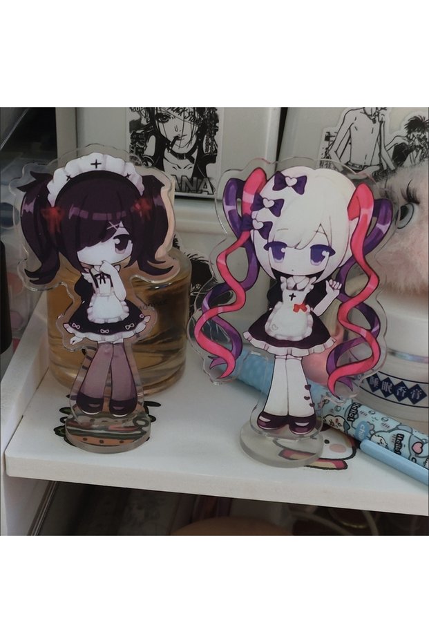 01 New NEEDY GIRL OVERDOSE Guard Acrylic Stand Model Plate Keychain Cosplay Desk Decor Collection Ch