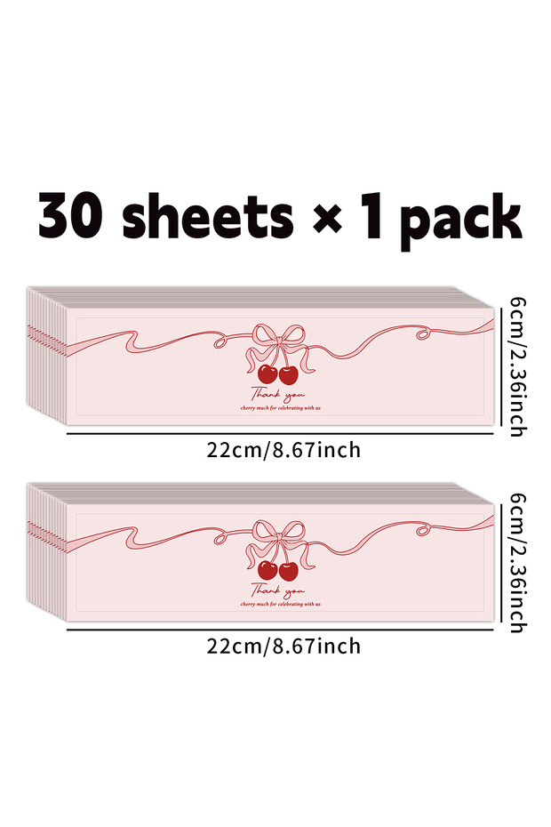 30pcs stickers 30pcs Pink Cherry Bow Water Bottle Celebration Stickers For Wedding,Birthday Party,An