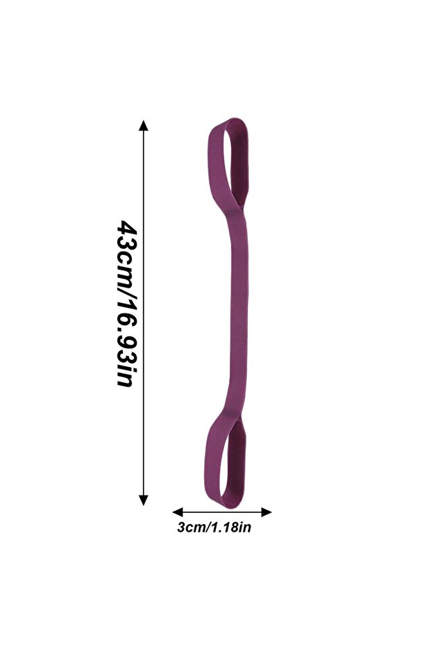 Purple Stretcher For Home Fitness Back Shaping Elastic Band With Open Shoulder and Back Stretching B