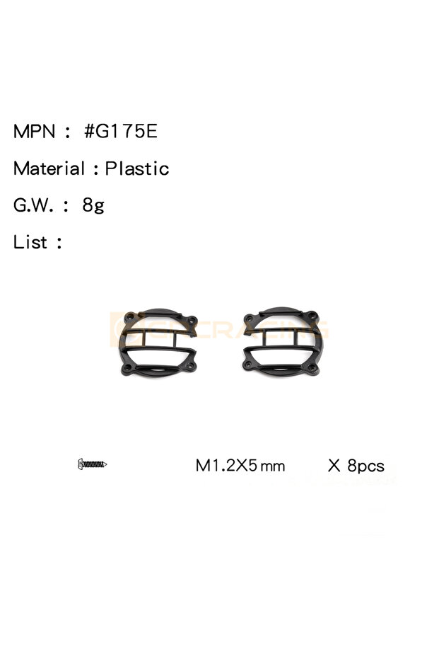 G175E For 1/10 Rc Crawler Car Traxxas Trx4 Bronco 2021 Headlight Cover Headlight Cover Trx-4 Modifie