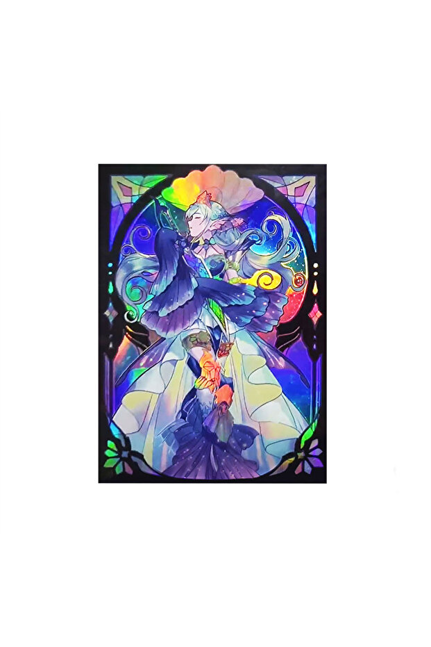 50PCS Flashing Cartoon Art Anime Card Sleeves for YGO Top Loading Board Game Card Protector 63×90mm