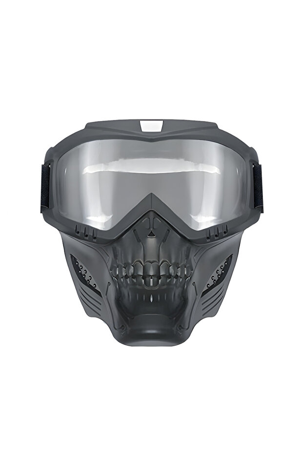 Skull Black Clear Outdoor Sport Windproof Mask Goggle HD Bicycle Glasses Eyewear Riding Summer UV Pr