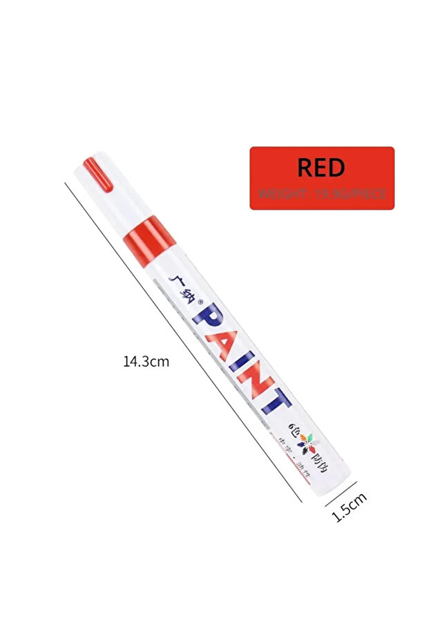 Red 1/3/12pcs White Paint Pen Paint Markers Waterproof Car Tyre Oil-Based Paint Pen Set Quick Dry An