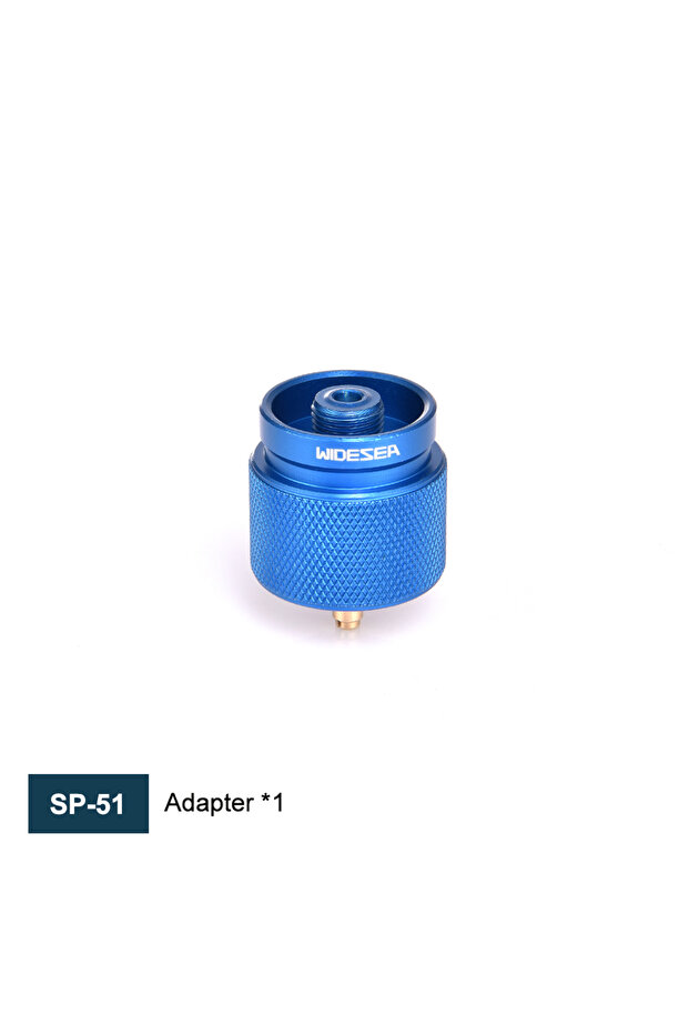 Blue Outdoor Camping Propane Tank Adapter Aluminum Builtin Leak Proof Gasket Durable Nonsli