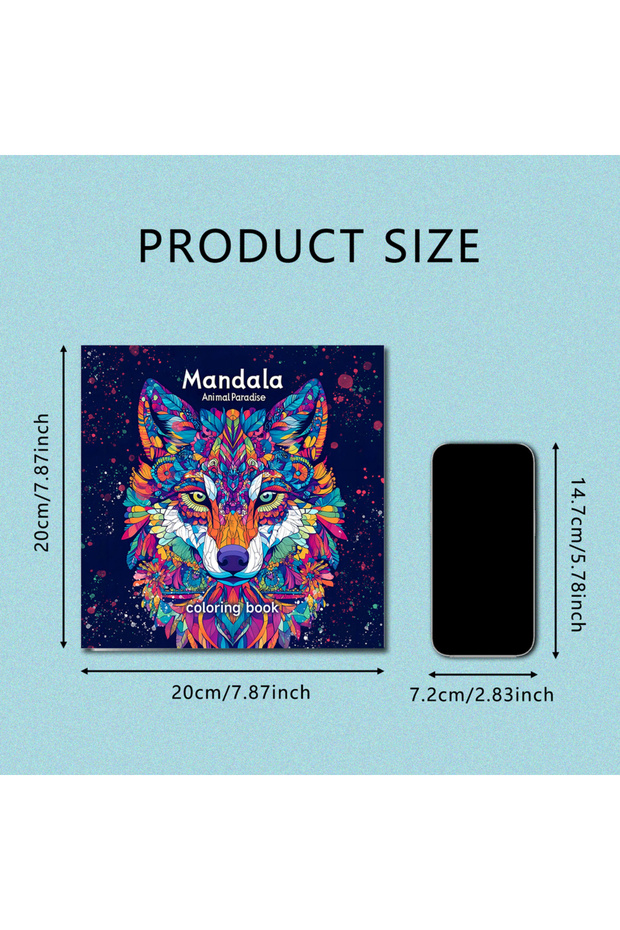 X1-1097 Mandala Animal Paradise Art Coloring Book 24 Page Gift For Birthday Party Relieve Stress Kil
