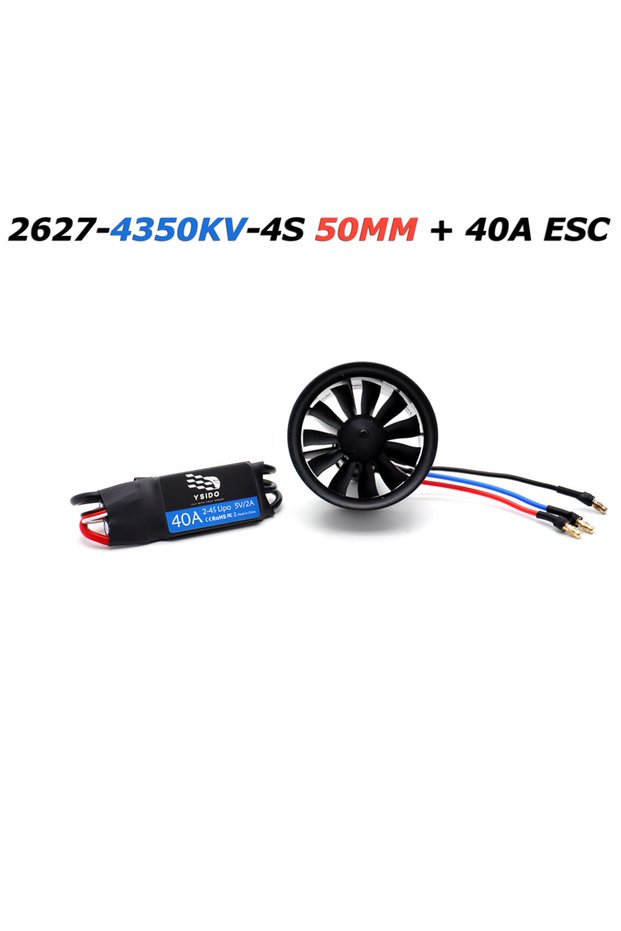 50mm 4350KV 40A 50/64/70mm RC EDF Motor Duct Fan 11-Blades 3S-6S 40A 50A 80A ESC Brushless Power for