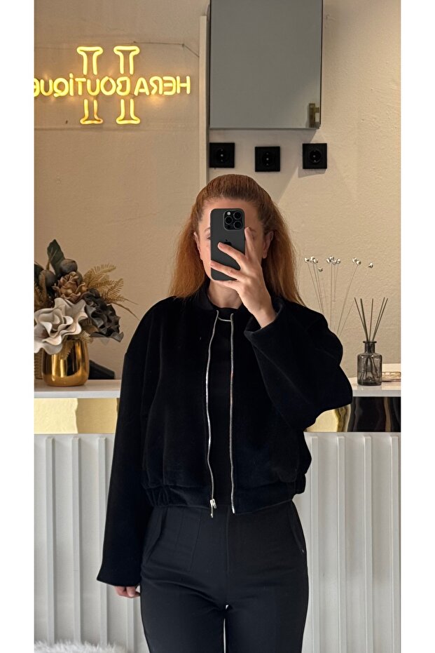 Bomber kaşe ceket - 1