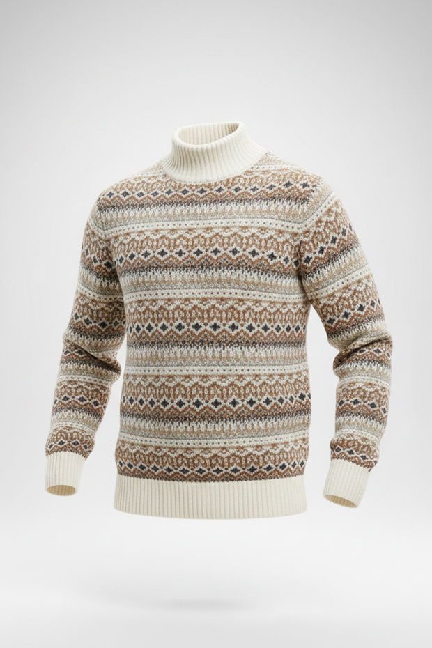 سترة نصف الياقة المدورة للرجال - 4