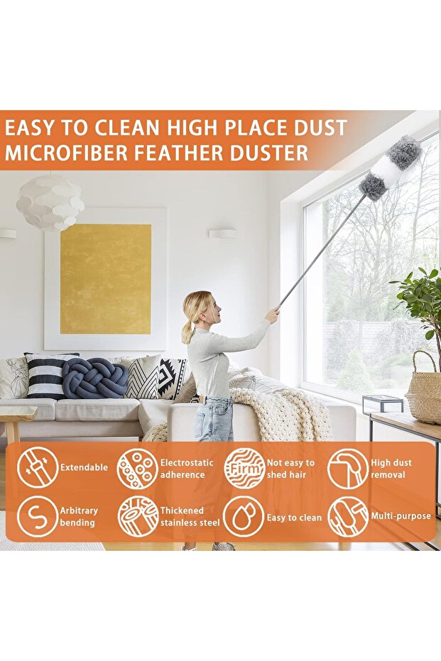 9-Piece Extendable Microfiber Feather Duster Set