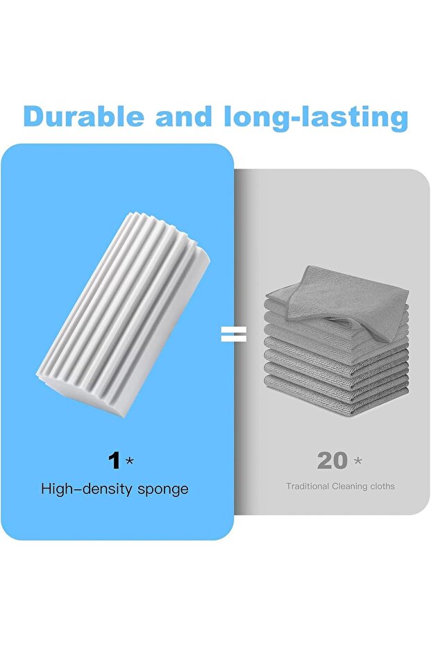 2 pcs Damp Clean Sponge Duster (Grey) - 3