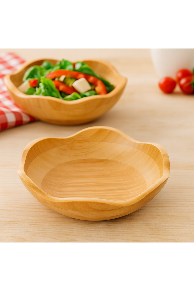 Balsa Bamboo Round Bowl - Natural and Stylish Multi-Purpose Serving