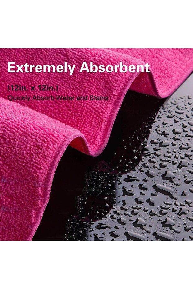 Microfiber Cleaning Cloths, Pack of 10 (30x30 cm) - Multi-color