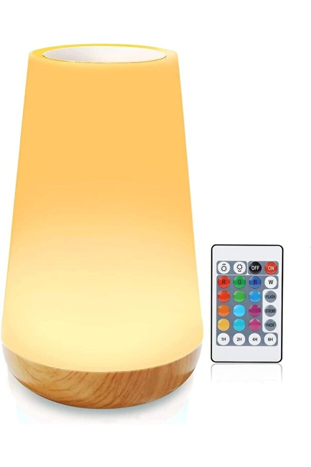 SKY-TOUCH Touch Lamp, Dimmable Color Night Light with Touch Control & Remote, USB Rechargeable