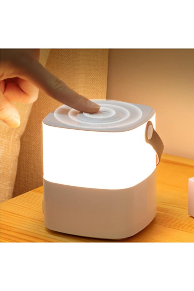 Rechargeable Touch Night Light - Dimmable LED Bedside Lamp, 3 Color Temperatures, USB-C
