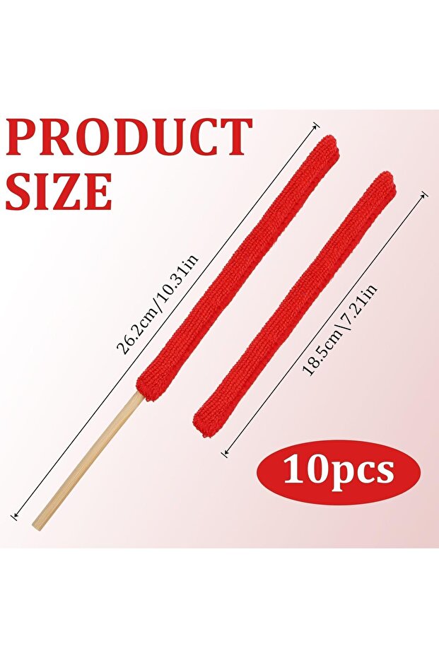 10 Pcs Microfiber Crevice Cleaning Kit (Multicolor)