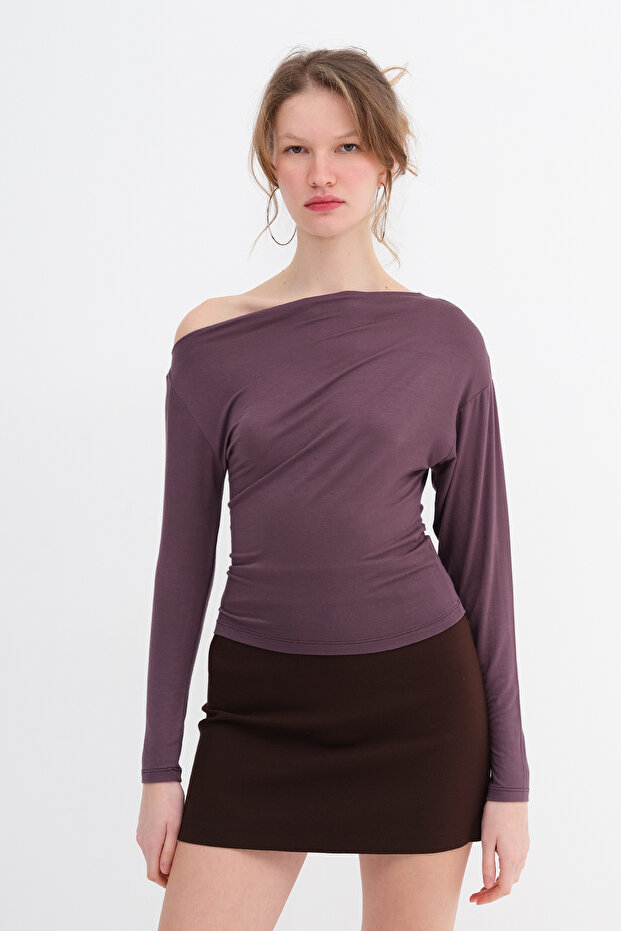 Kayık Yaka Basic Bluz B1873 - 2